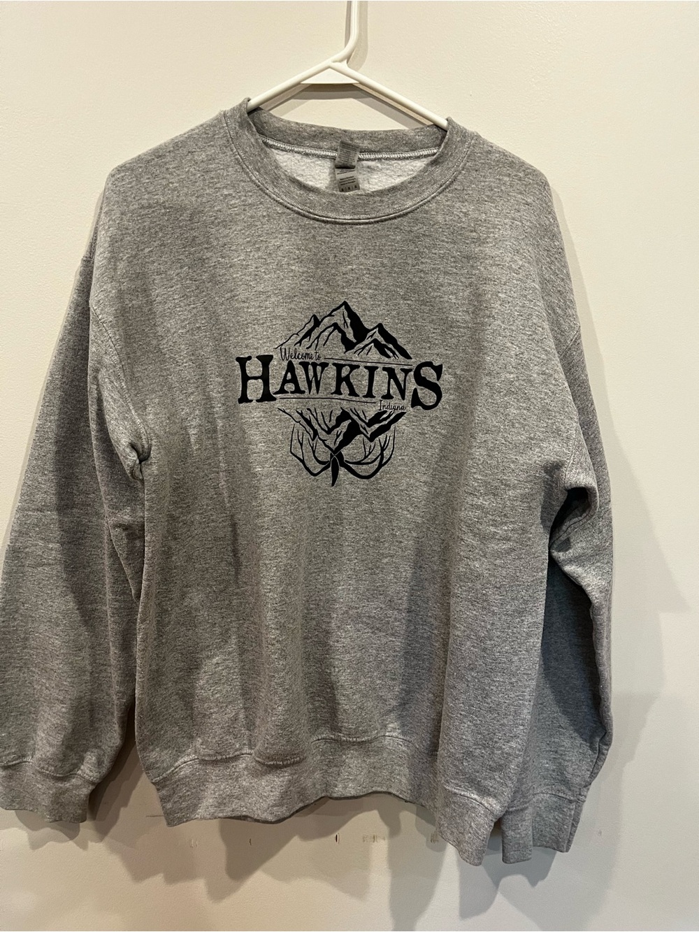 Stranger Things Gray Graphic Crewneck Sweatshirt